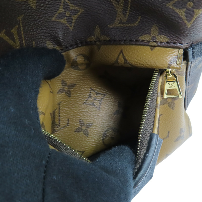 棕色 原花帆布 Palm Springs PM 後背包【LOUIS VUITTON LV 路易威登】 M43116-5