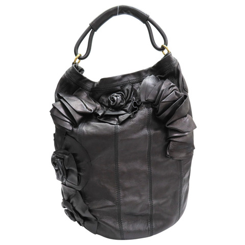 黑色 羊皮 Rose Vertigo 水桶 手提包【 Valentino范倫鐵諾 】