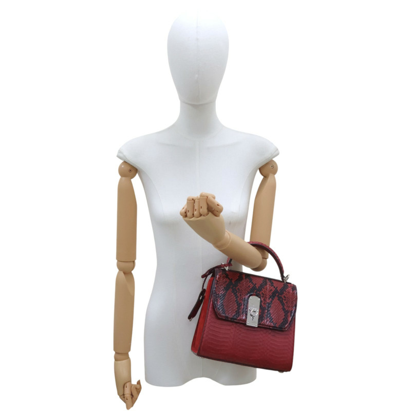 紅色 蛇皮 Boxyz Handle 兩用包【Salvatore Ferragamo 費拉格慕】 21 I061/00-8