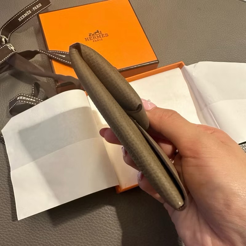 全新✨Hermes 愛馬仕 金剛色 馬場最好入手的小可愛 Bastia零錢包-8