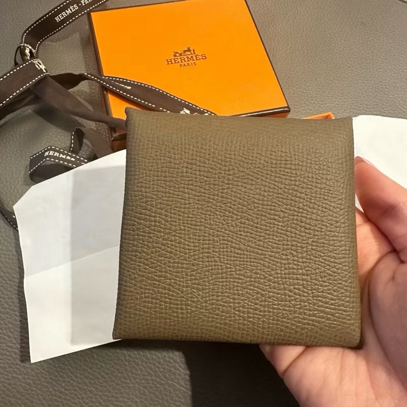 全新✨Hermes 愛馬仕 金剛色 馬場最好入手的小可愛 Bastia零錢包-12