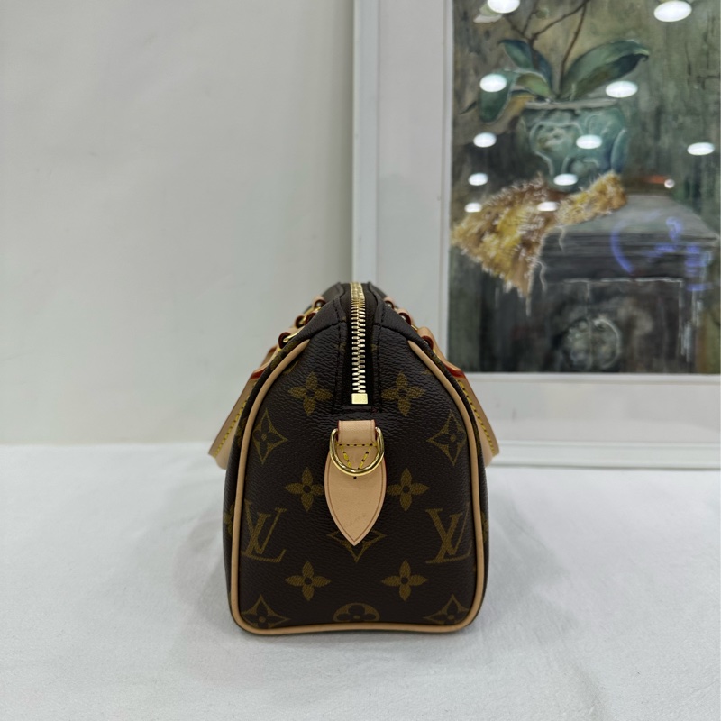 LV 路易威登 Speedy20奶茶色肩帶款 近全新 有購證-5