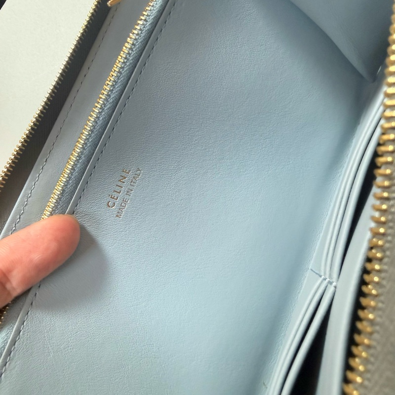 ✔️ Celine 荔枝紋牛皮拉鏈長夾-18