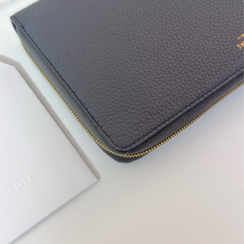 ✔️ Celine 荔枝紋牛皮拉鏈長夾-29