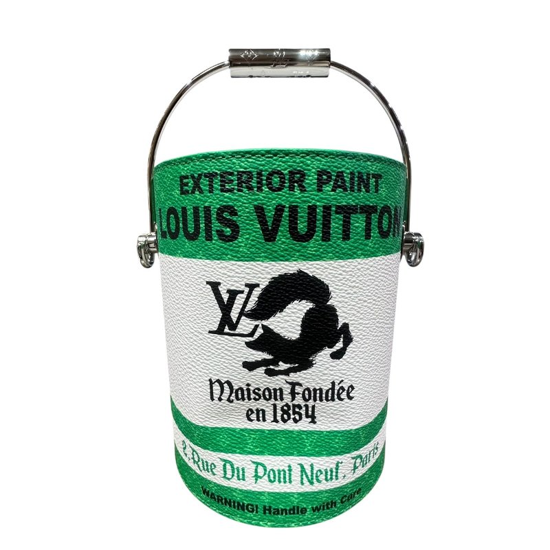 【美收精品】LV綠白色限量手提筒包 4-905-0