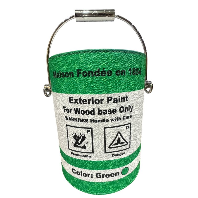 【美收精品】LV綠白色限量手提筒包 4-905-2