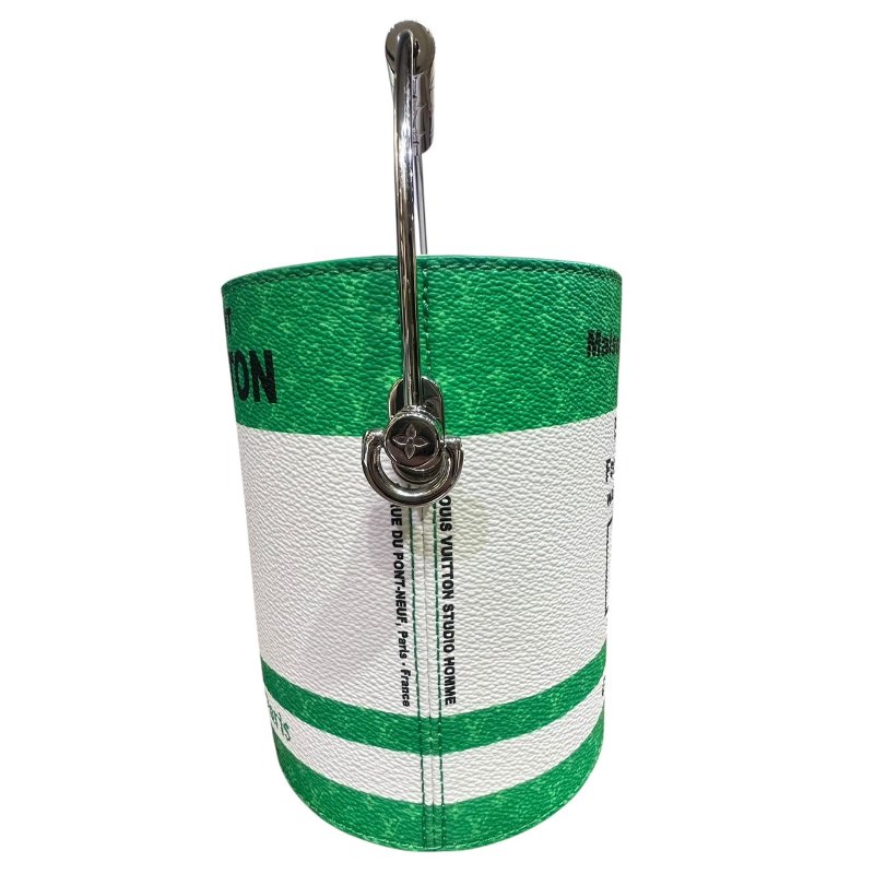 【美收精品】LV綠白色限量手提筒包 4-905-3