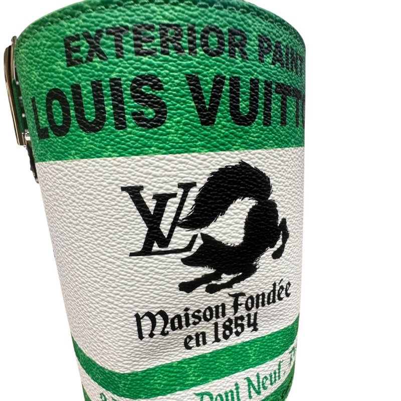 【美收精品】LV綠白色限量手提筒包 4-905-4