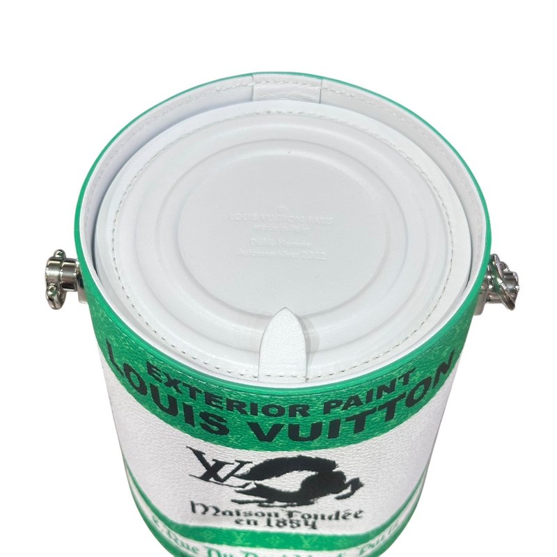 【美收精品】LV綠白色限量手提筒包 4-905-5