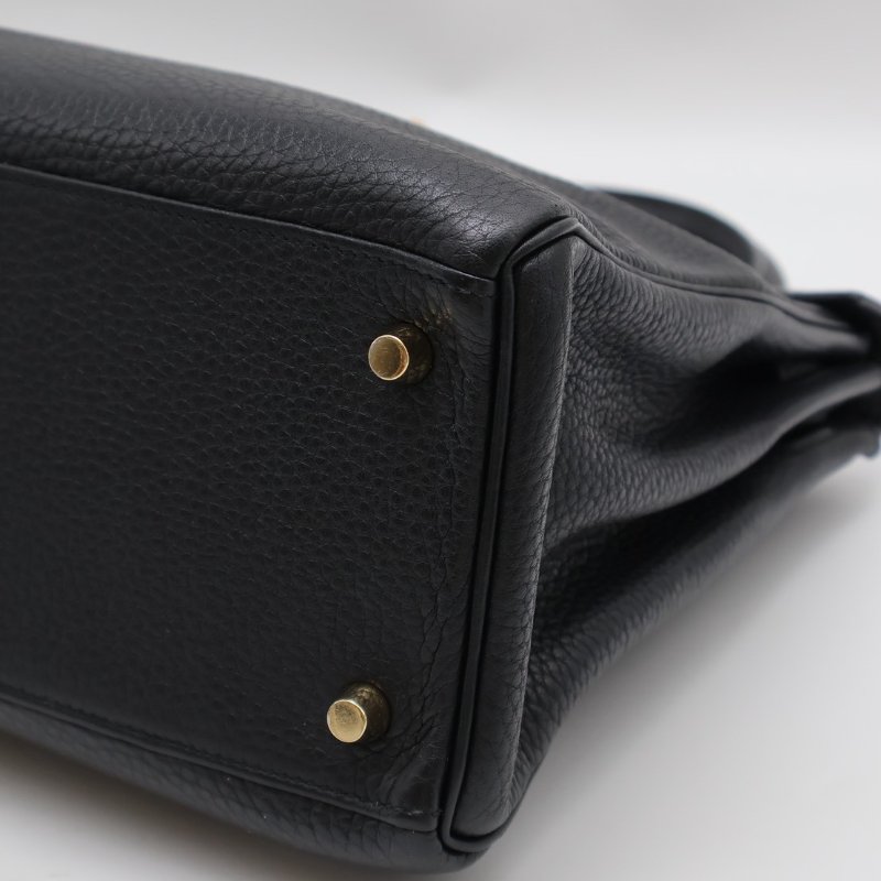 HERMES Kelly 28 - 黑金 T-14