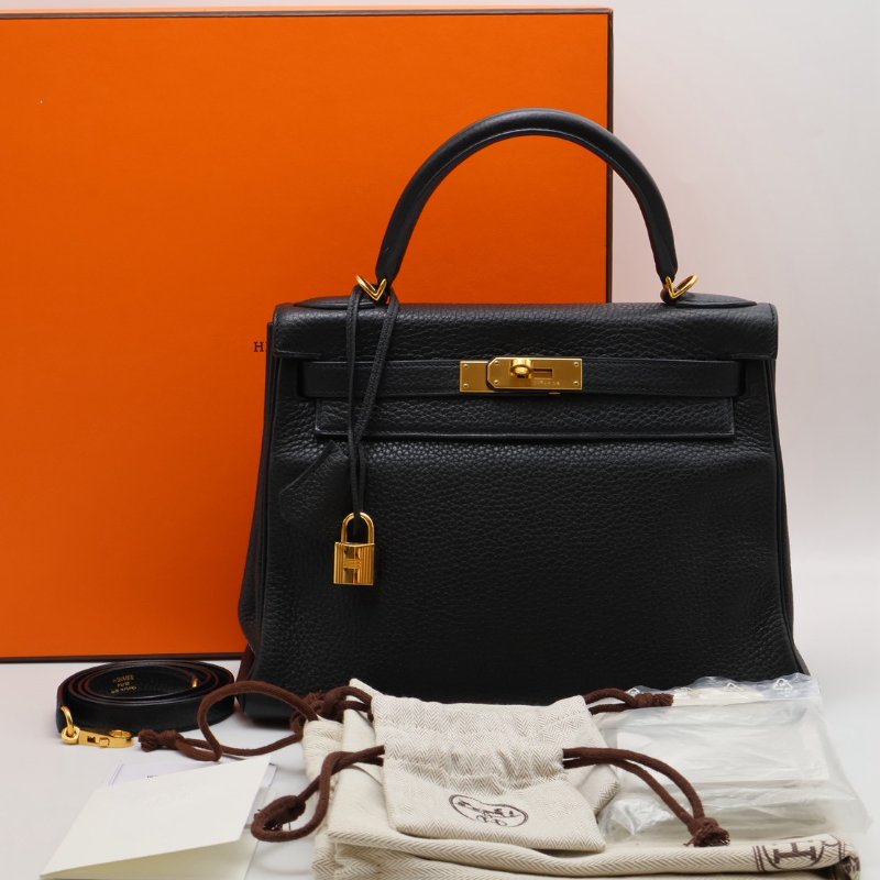 HERMES Kelly 28 - 黑金 T-19