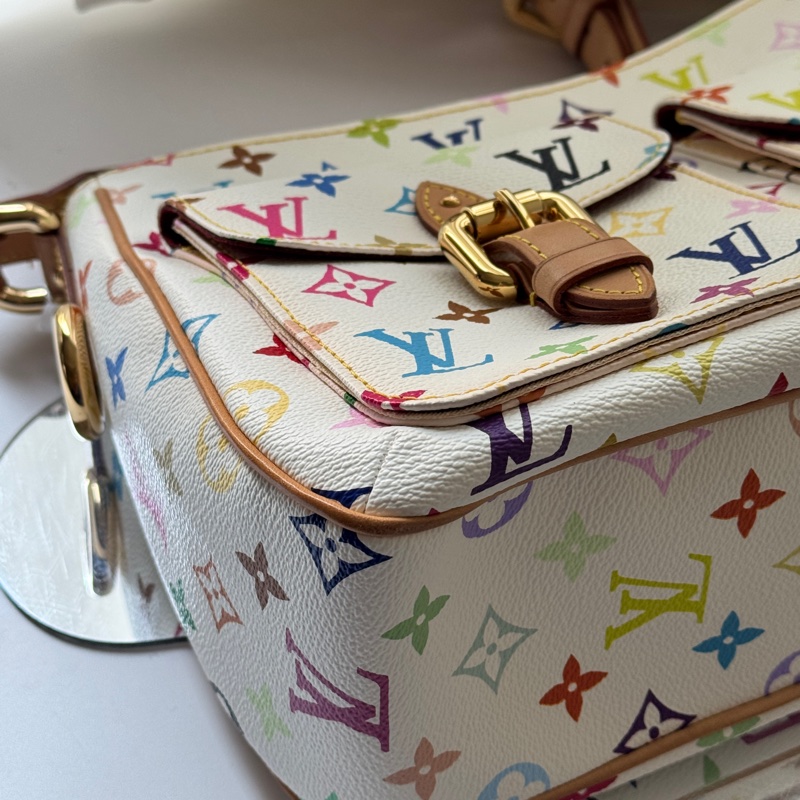 ▪️富貴選物FUGUEI▪️限量聯名款 LV 春上隆M40051白三彩駱駝包 斜背包-10