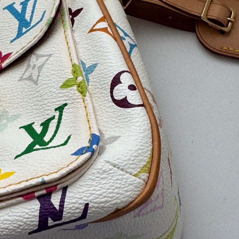 ▪️富貴選物FUGUEI▪️限量聯名款 LV 春上隆M40051白三彩駱駝包 斜背包-11