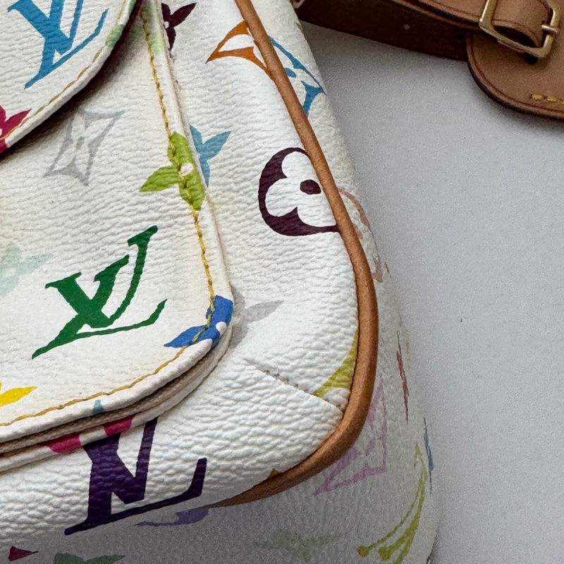 ▪️富貴選物FUGUEI▪️限量聯名款 LV 春上隆M40051白三彩駱駝包 斜背包-12