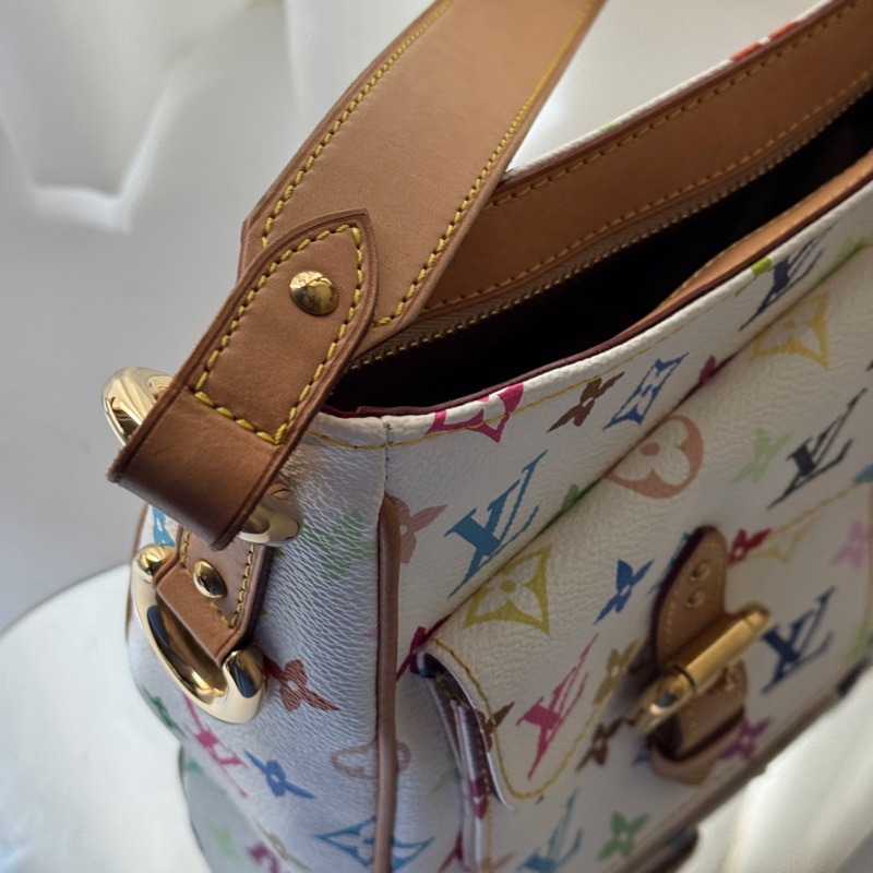 ▪️富貴選物FUGUEI▪️限量聯名款 LV 春上隆M40051白三彩駱駝包 斜背包-15