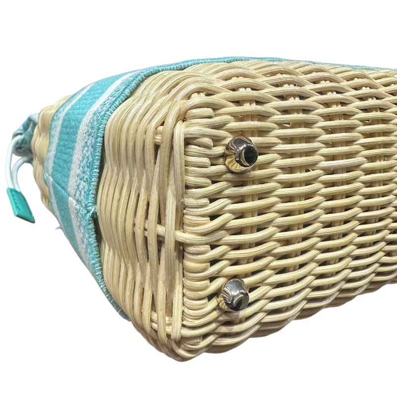 【美收精品】LADY DIOR tiffany綠mini竹籐手提包 4-906-5