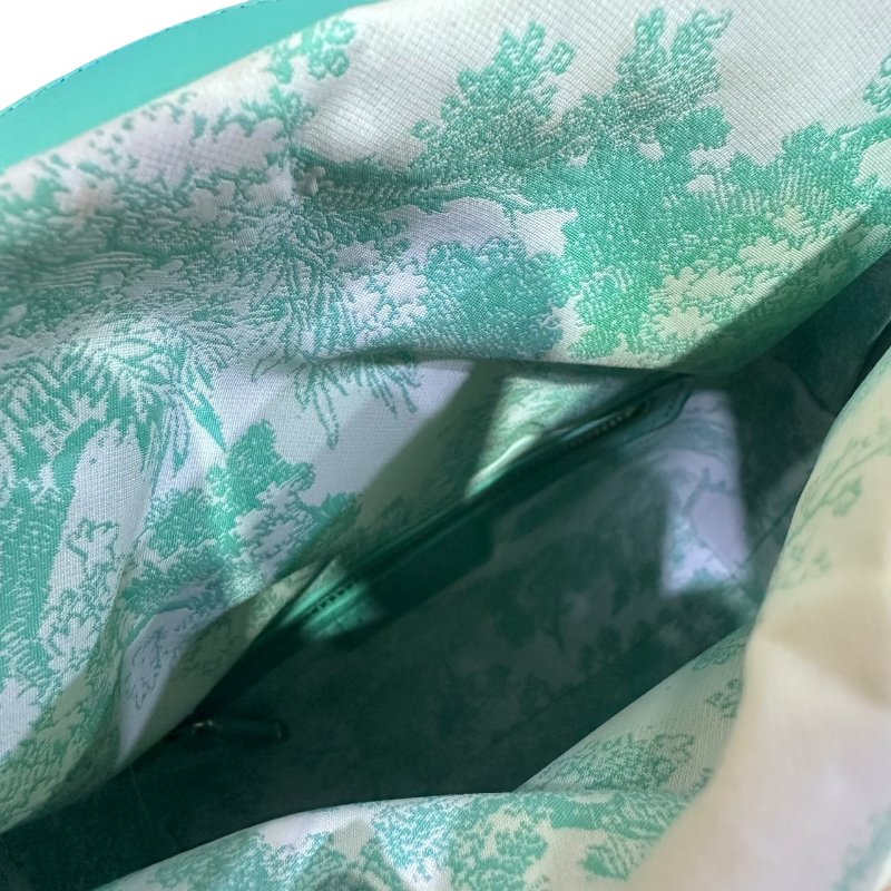 【美收精品】LADY DIOR tiffany綠mini竹籐手提包 4-906-16