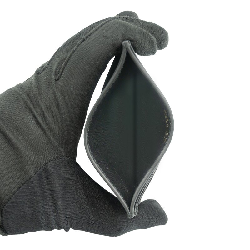 Prada Saffiano 金浮雕logo防刮皮革六卡卡夾(1MC025-黑)-4