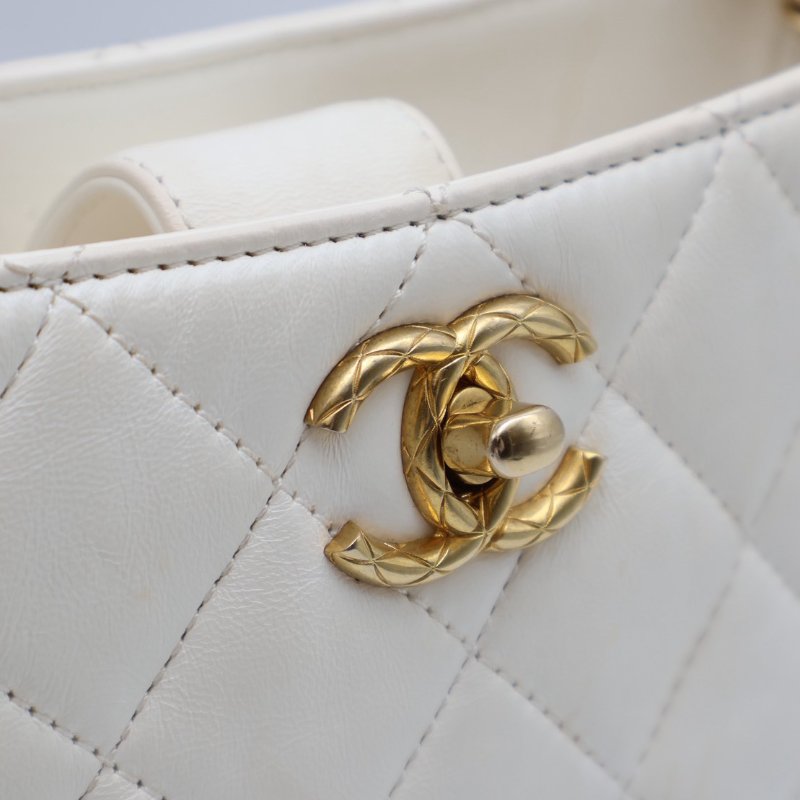 CHANEL 23B金柱調節釦Hobo - 白金-5