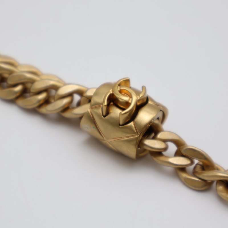 CHANEL 23B金柱調節釦Hobo - 白金-6