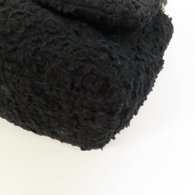 CHANEL Tweed Chanel 19 Small銀扣鏈帶手挽肩背兩用袋-14