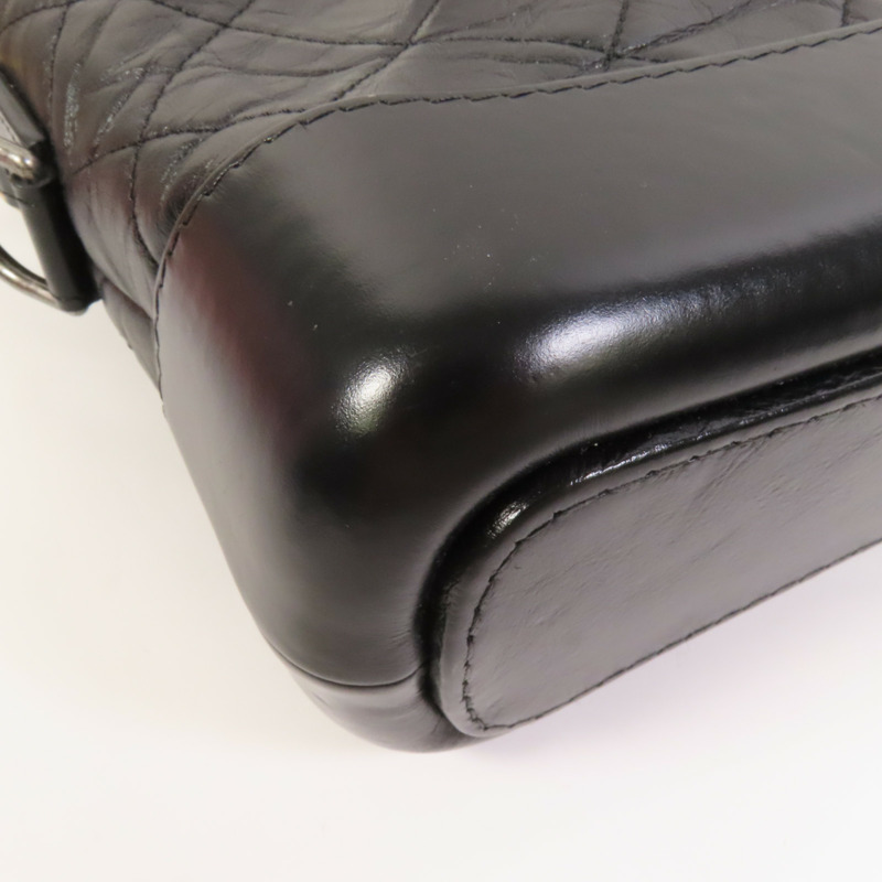 CHANEL 牛皮皮革Gabrielle Small金扣鏈帶肩背袋-12