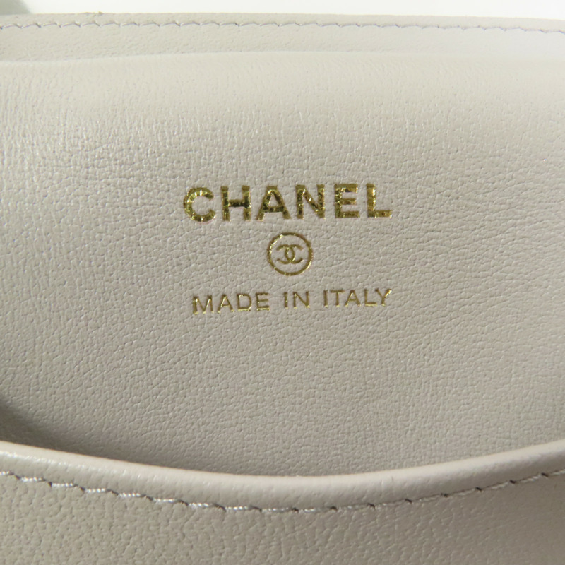 CHANEL 牛皮皮革Vanity Case金扣手挽肩背兩用袋-8