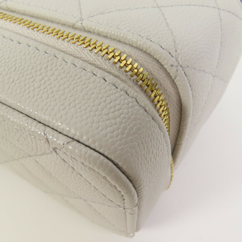 CHANEL 牛皮皮革Vanity Case金扣手挽肩背兩用袋-11