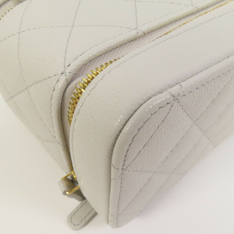 CHANEL 牛皮皮革Vanity Case金扣手挽肩背兩用袋-14