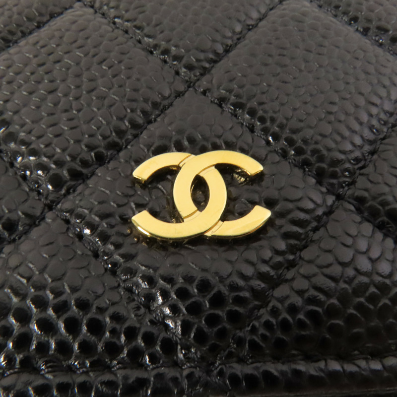 CHANEL 牛皮皮革WOC Wallet On Chain金扣鏈帶肩背袋-5