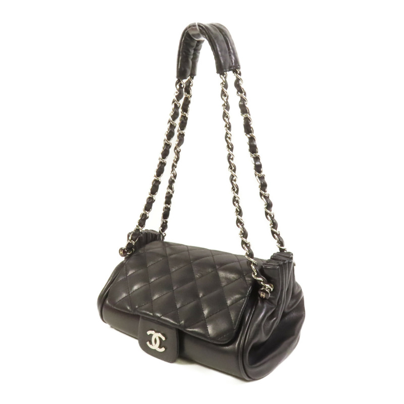 CHANEL 羊皮皮革Shoulder Bag銀扣鏈帶肩背袋-2