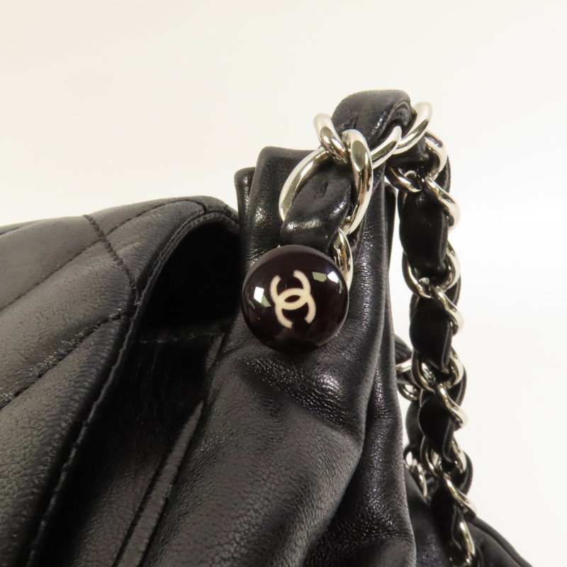 CHANEL 羊皮皮革Shoulder Bag銀扣鏈帶肩背袋-5