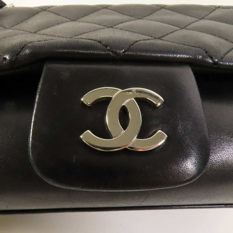 CHANEL 羊皮皮革Shoulder Bag銀扣鏈帶肩背袋-6