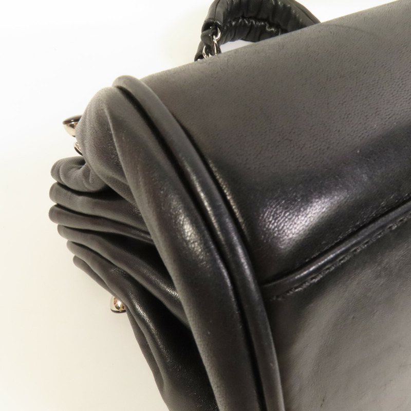 CHANEL 羊皮皮革Shoulder Bag銀扣鏈帶肩背袋-10