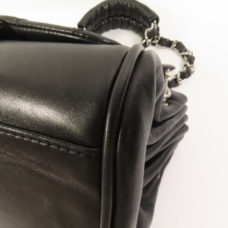 CHANEL 羊皮皮革Shoulder Bag銀扣鏈帶肩背袋-12