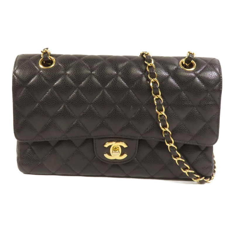 CHANEL 牛皮皮革Classic 25金扣鏈帶肩背袋-0