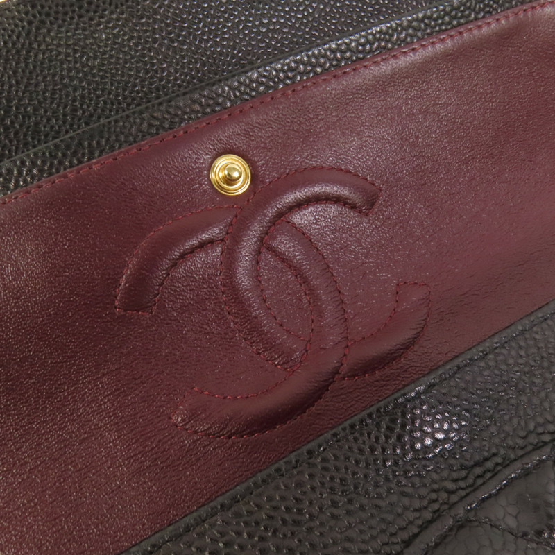 CHANEL 牛皮皮革Classic 25金扣鏈帶肩背袋-6