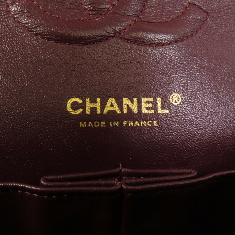 CHANEL 牛皮皮革Classic 25金扣鏈帶肩背袋-7