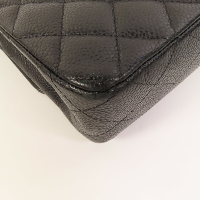 CHANEL 牛皮皮革Classic 25金扣鏈帶肩背袋-11