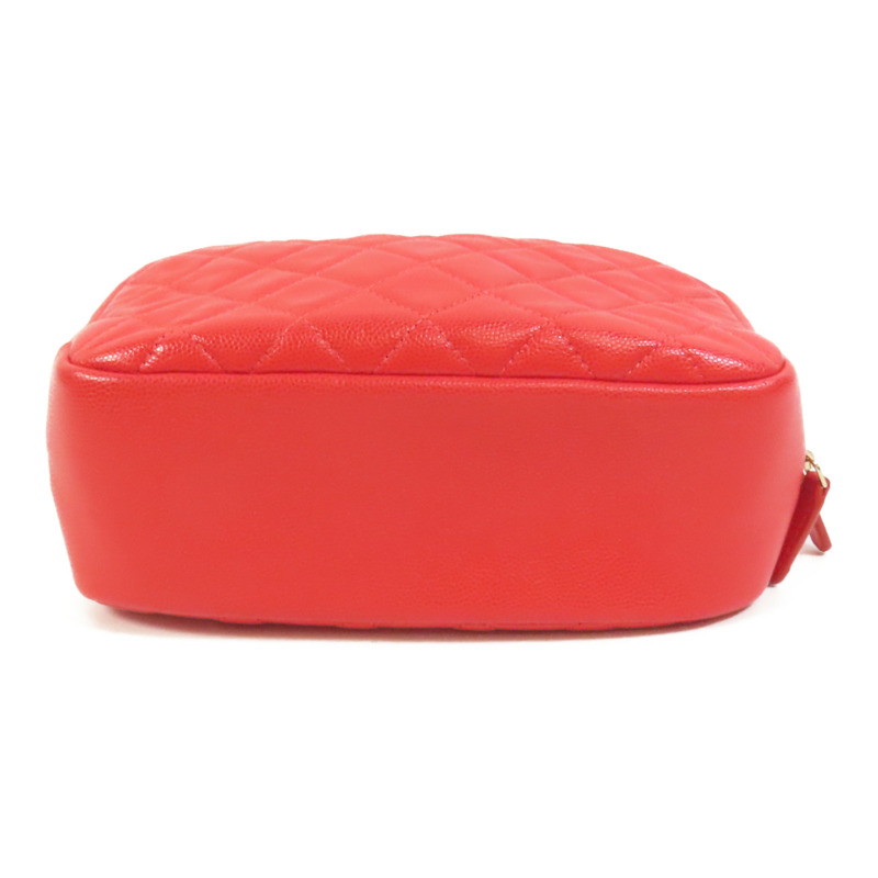 CHANEL 牛皮皮革Pouch金扣手拿包-3