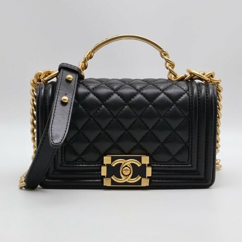 CHANEL 23B Handle boy 20  - 黑金