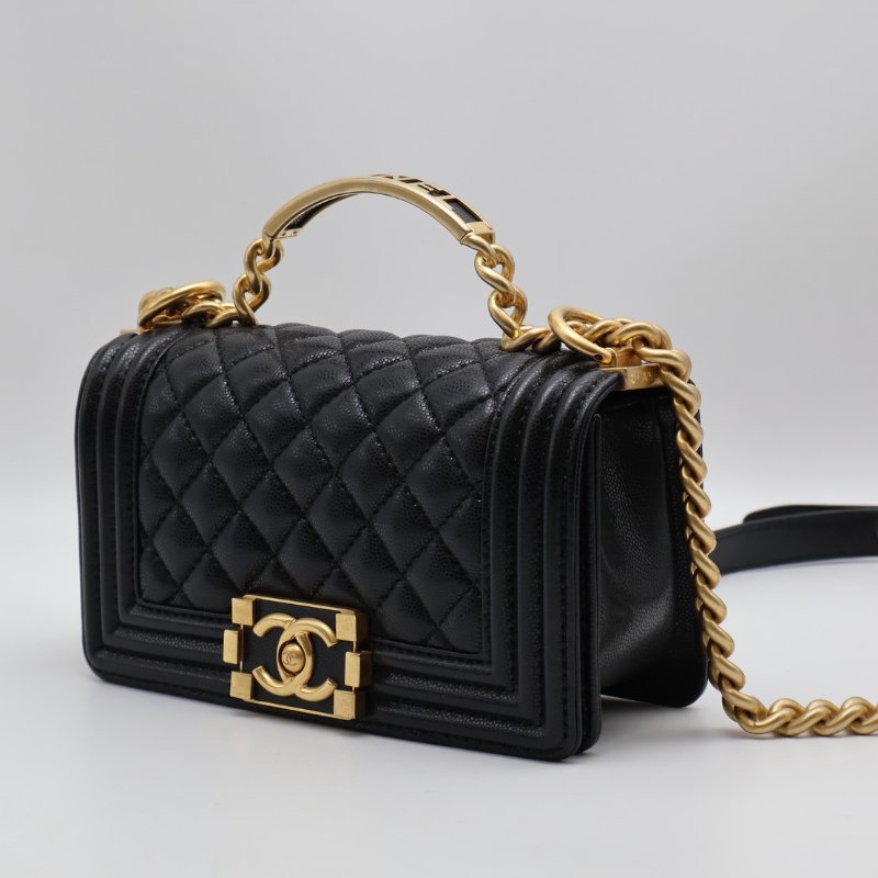 CHANEL 23B Handle boy 20  - 黑金-16