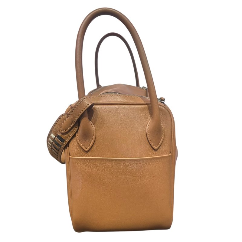 【美收精品】HERMES LINDY 26棕色拼接背帶C刻印 4-865-1