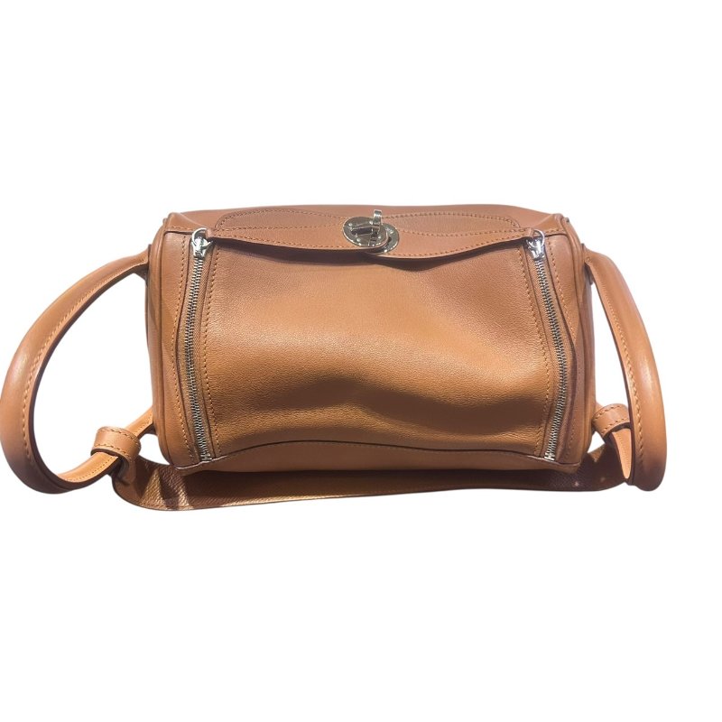 【美收精品】HERMES LINDY 26棕色拼接背帶C刻印 4-865-4