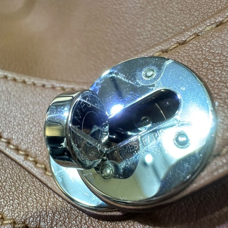 【美收精品】HERMES LINDY 26棕色拼接背帶C刻印 4-865-10
