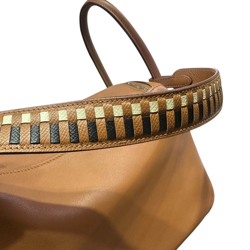 【美收精品】HERMES LINDY 26棕色拼接背帶C刻印 4-865-12