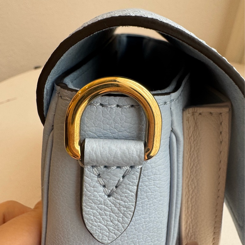 LV藍/白皮革雙層兩用包-10