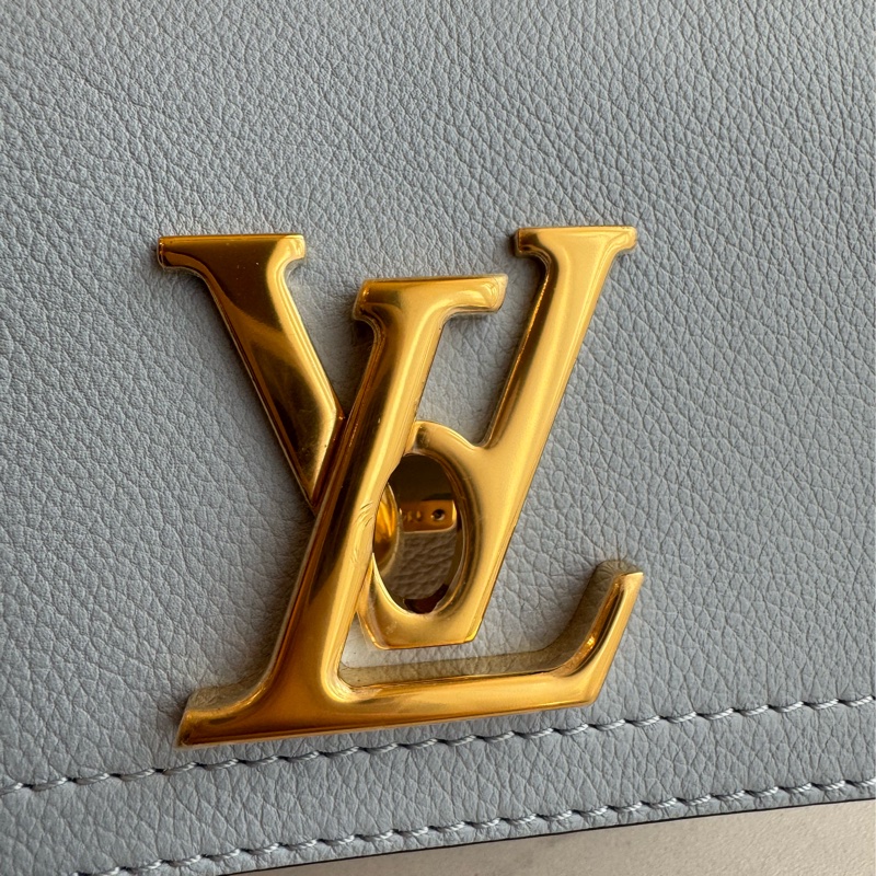 LV藍/白皮革雙層兩用包-16