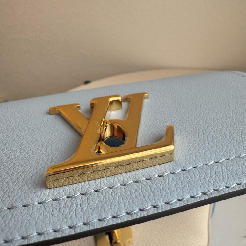 LV藍/白皮革雙層兩用包-19