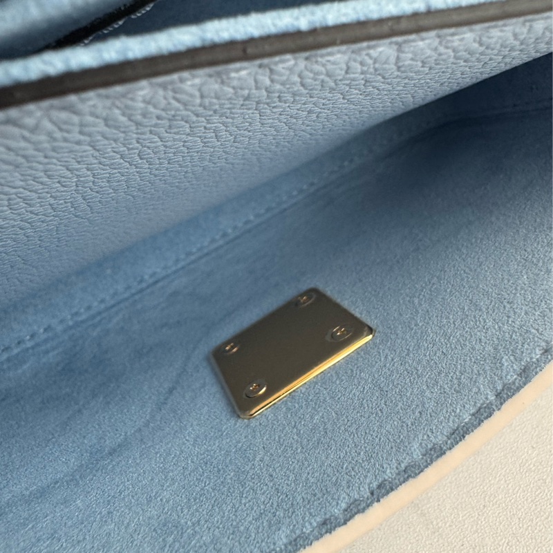 LV藍/白皮革雙層兩用包-30